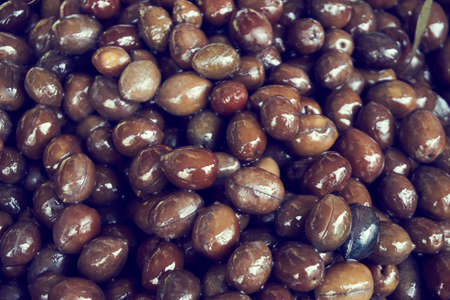 Fresh and organic olives in the local market