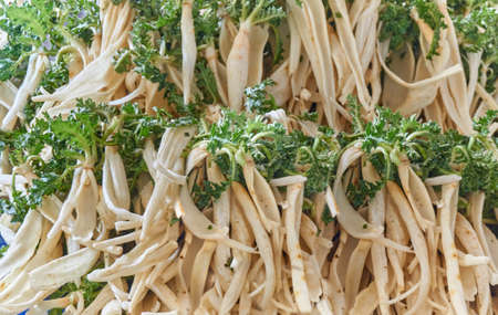 Fresh cnicus vegetable in the local market