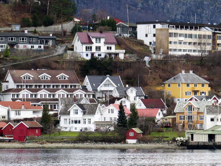 Aurlandsfjord and the mountains in Western Norway during winter