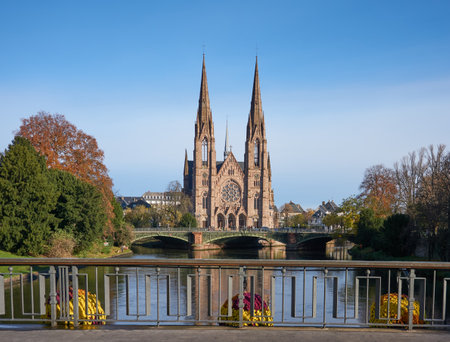 Church of St. Paul in Strasbourg, Franceの写真素材