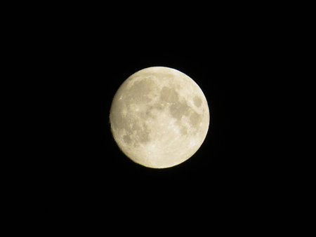 Full Moon in near planの写真素材