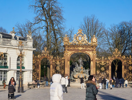 Nancy, France â December 26, 2025:Nancyâs historic architecture, elegant streets, and landmarks such as Place Stanislas reflect the cityâs rich cultural heritage and classical urban design.のeditorial素材