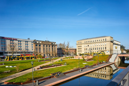 Mulhouse, France - February, 5, 2026:Mulhouseâs historic architecture, elegant streets, and landmarks such as Town Hall and Temple Saint-Etienne reflect the cityâs rich cultural heritage and classical urban design.のeditorial素材