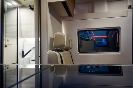 Interior of a camper vanの写真素材