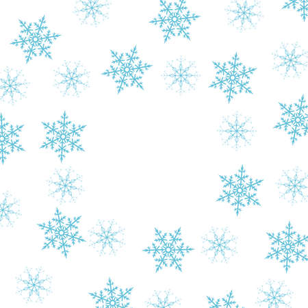 Festive decorative pattern of snowflakesのイラスト素材