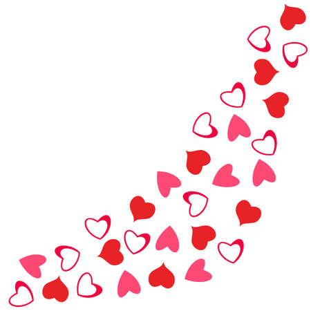 Abstract love pattern of hearts. For greeting cards, invitations Valentine's day, wedding, birthday. Vector illustration.のイラスト素材