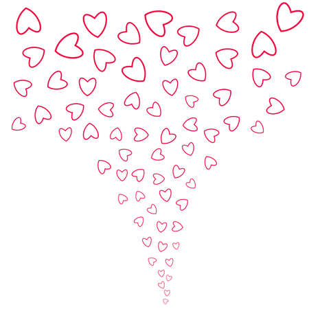 abstract love background of little hearts. For invitation cards for holiday, birthday, marriage, Valentine's day, party, celebration, postcard. Vector illustration.のイラスト素材