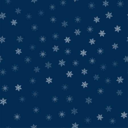 Snowflakes pattern in dark blue illustration.