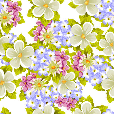 Seamless pattern of flowers.のイラスト素材
