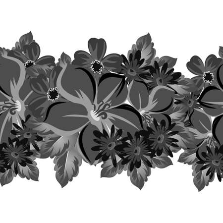 abstract background of flowers  seamless pattern. Vector illustration.のイラスト素材