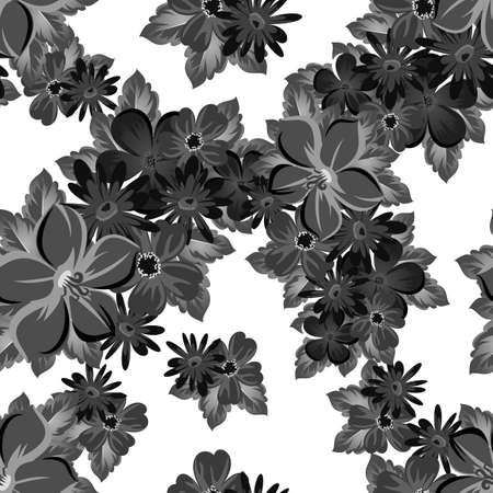 Abstract pattern of flowers. Vector illustration.のイラスト素材