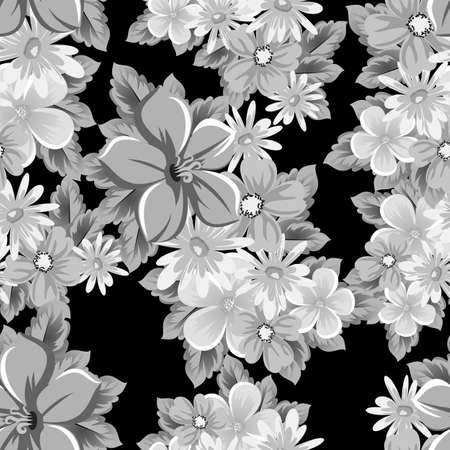 Abstract pattern of flowers. Vector illustration.のイラスト素材