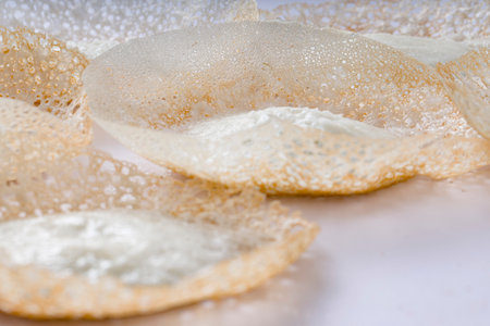 Appam or velliappam or kallappam  or paalappam, tasty delicious  breakfast item in south india or...