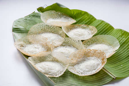 Appam or velliappam or kallappam  or paalappam, tasty delicious  breakfast item in south india or...