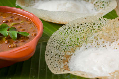 Appam or velliappam or kallappam  or paalappam, tasty delicious  breakfast item in south india and...