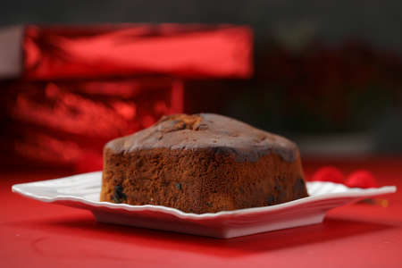 Plum cake, home made delicious christmus cake using raisins ,cashew nuts and dried fruits  which is...