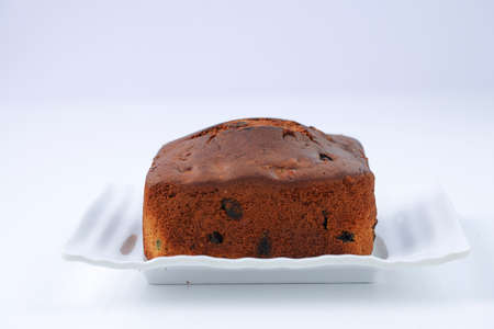Plum cake, home made delicious christmus cake using raisins ,cashew nuts and dried fruits placed on...