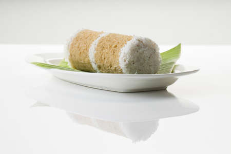 Kerala breakfast_Wheat puttu,healthy steamed food which is the main breakfast item of south indian made using wheat flour.の写真素材