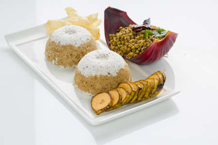 Kerala breakfast_Wheat puttu,healthy steamed food which is the main breakfast item of south indian...