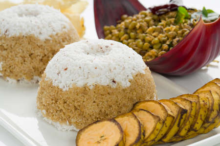 Kerala breakfast_Wheat puttu,healthy steamed food which is the main breakfast item of south indian...