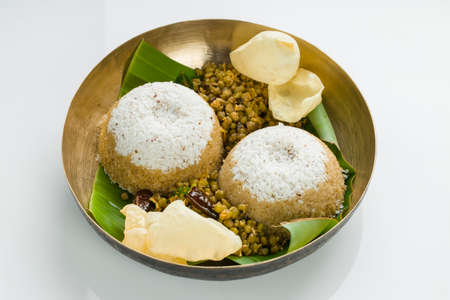 Kerala breakfast_Wheat puttu,healthy steamed food which is the main breakfast item of south indian...
