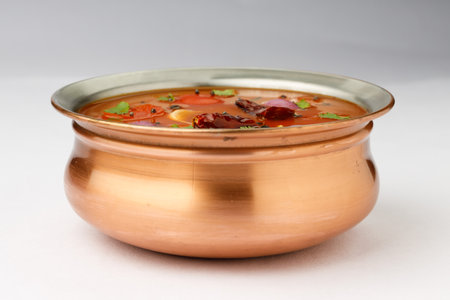 Rasam, south indians main item in meal, a veg soup which is very spicy-sweet-sour stock and healthy...