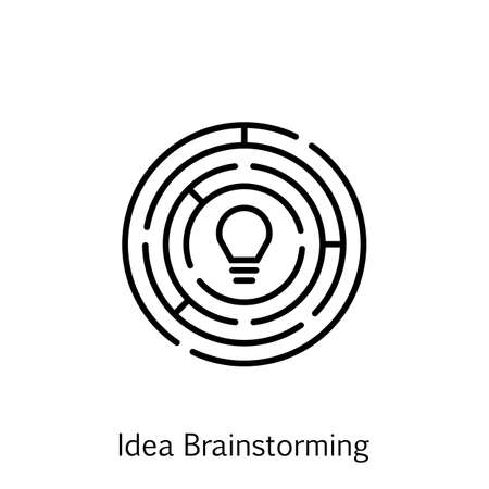 Vector Illustration Of Project Management Icon On Idea, Creativity And Brainstorming In Trendy Flat Style. Project Management Isolated Icon For Web, Mobile And Infographics Design.のイラスト素材