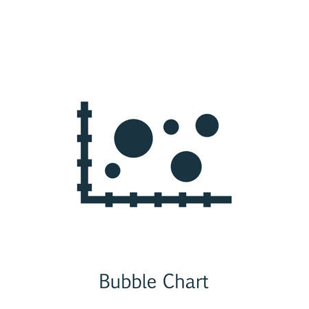 Vector Illustration Of Statistics Icon On Bubble Chart In Trendy Flat Style. Statistics Isolated Icon For Web, Mobile And Infographics Design.のイラスト素材