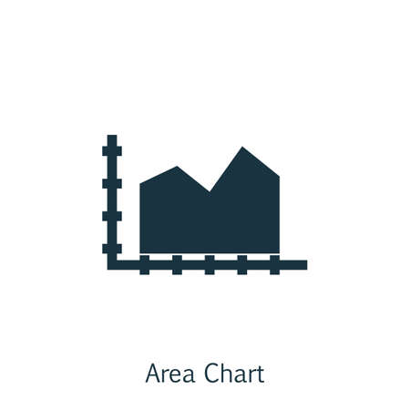 Vector Illustration Of Statistics Icon On Area Chart In Trendy Flat Style. Statistics Isolated Icon For Web, Mobile And Infographics Design.のイラスト素材
