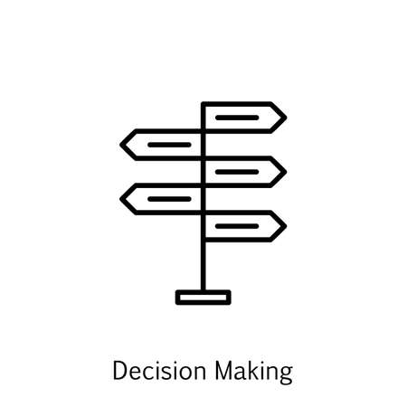 Vector Illustration Of Project Management Icon On Opportunity, Decision Making And Strategy In Trendy Flat Style. Project Management Isolated Icon For Web, Mobile And Infographics Design.のイラスト素材