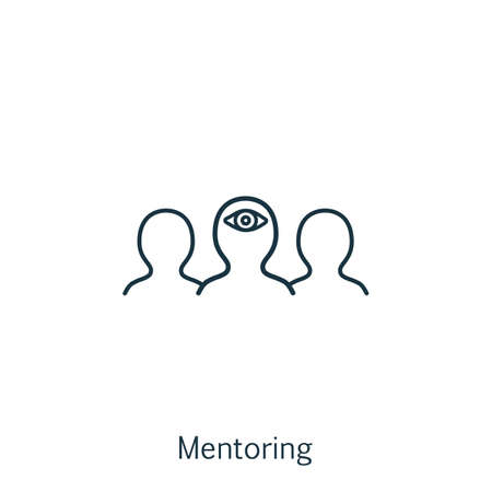 Vector Illustration Of Business Icon On Mentoring In Trendy Flat Style. Business Isolated Icon For Web, Mobile And Infographics Design.のイラスト素材