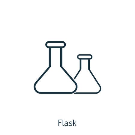 Vector Illustration Of Education Icon On Flask In Trendy Flat Style. Education Isolated Icon For Web, Mobile And Infographics Design, EPS10.のイラスト素材