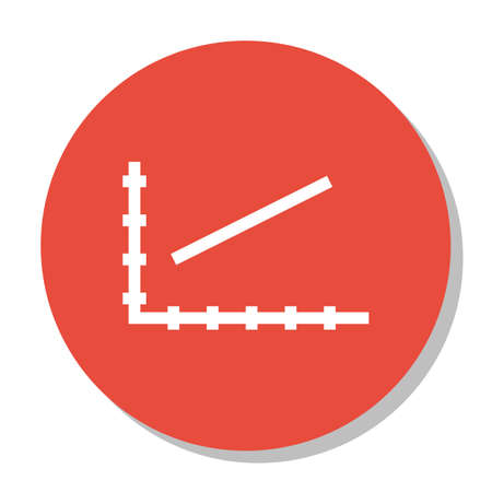 Vector Illustration Of Statistics Icon On Line Chart Graph In Trendy Flat Style. Statistics Isolated Icon For Web, Mobile And Infographics Design, EPS10.のイラスト素材