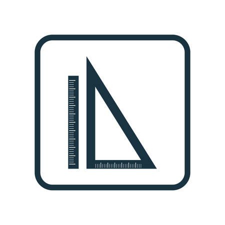 Vector Illustration Of Education Symbol On Rulers Icon. Premium Quality Isolated Measurement Icon Element In Trendy Flat Style.のイラスト素材