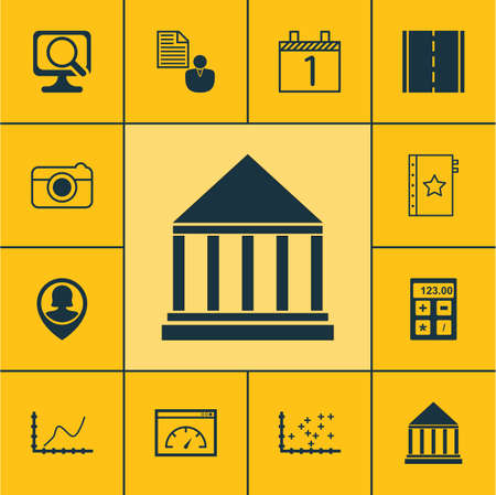 Set Of 12 Universal Editable Icons. Can Be Used For Web, Mobile And App Design. Includes Icons Such As Warranty, Education Center, Agenda And More.のイラスト素材