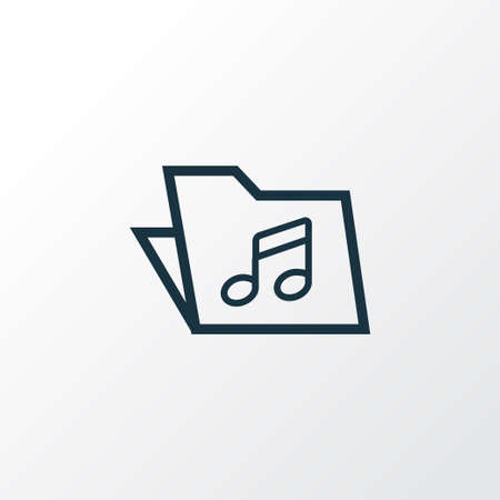 Folder Outline Symbol. Premium Quality Isolated Template  Element In Trendy Style.のイラスト素材