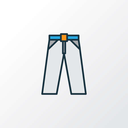 Pants Colorful Outline Symbol. Premium Quality Isolated Trousers Element In Trendy Style.のイラスト素材