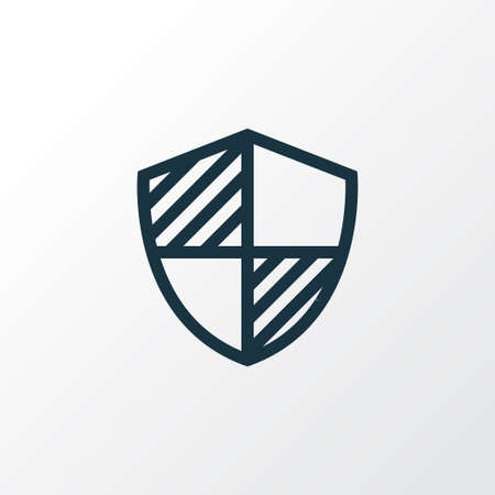 Shield Outline Symbol. Premium Quality Isolated Protect  Element In Trendy Style.