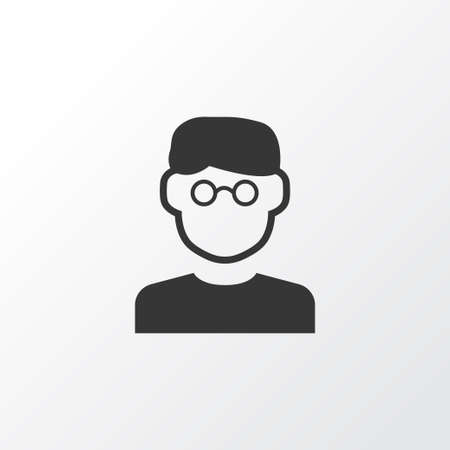 Smart Man Icon Symbol. Premium Quality Isolated Scientist Element In Trendy Style.