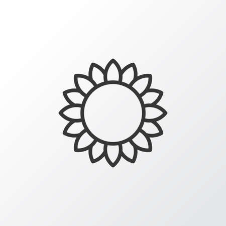 Sunflower Icon Symbol. Premium Quality Isolated Helianthus Element In Trendy Style.の写真素材