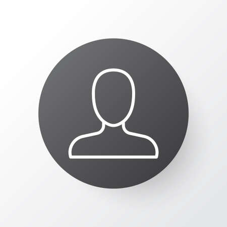 Member Icon Symbol. Premium Quality Isolated Web Profile Element In Trendy Style.のイラスト素材