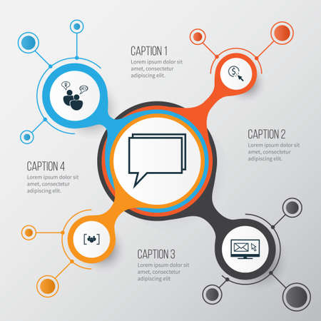 Advertising Icons Set. Collection Of PPC, Newsletter, Conference And Other Elements. Also Includes Symbols Such As Focus, Online, SEO.の写真素材