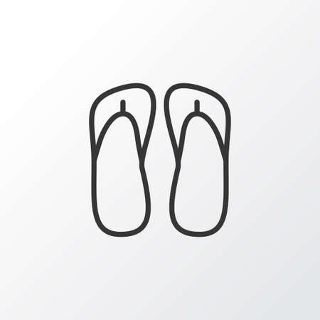 Premium Quality Isolated Slipper Element In Trendy Style. Thongs Icon Symbol.のイラスト素材
