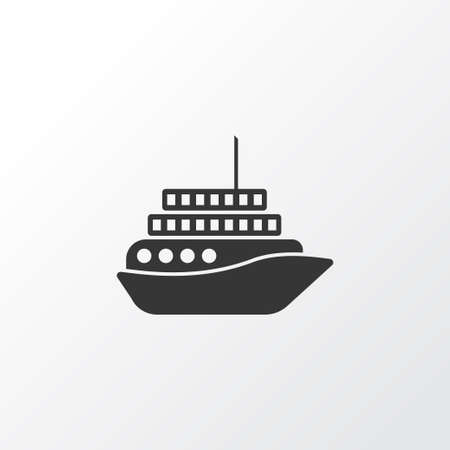 Motorboat icon, isolated cruise element in trendy style.のイラスト素材