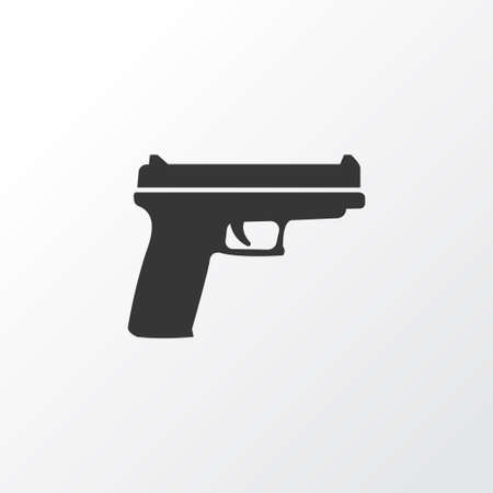 Gun Icon Symbol. Premium Quality Isolated Weapons Element In Trendy Style.のイラスト素材