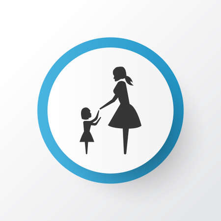 Premium Quality Isolated Lady Element In Trendy Style.  Daughter Icon Symbol.のイラスト素材