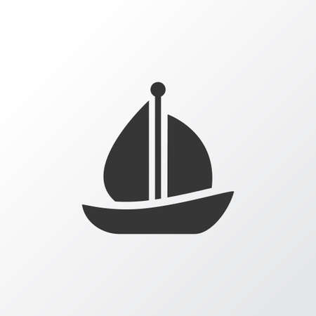 Premium Quality Isolated Sailboat  Element In Trendy Style.  Sail Ship Icon Symbol.の写真素材