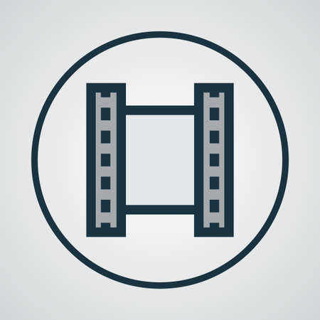 Premium Quality Isolated Film Element In Trendy Style.  Video Colorful Outline Symbol.のイラスト素材
