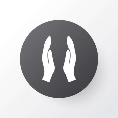 Premium Quality Isolated Worship Element In Trendy Style.  Dua Icon Symbol.のイラスト素材