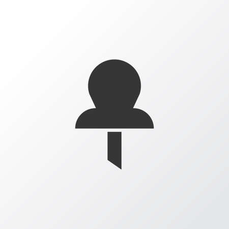 Pin Icon Symbol. Premium Quality Isolated Pushpin Element In Trendy Style.のイラスト素材